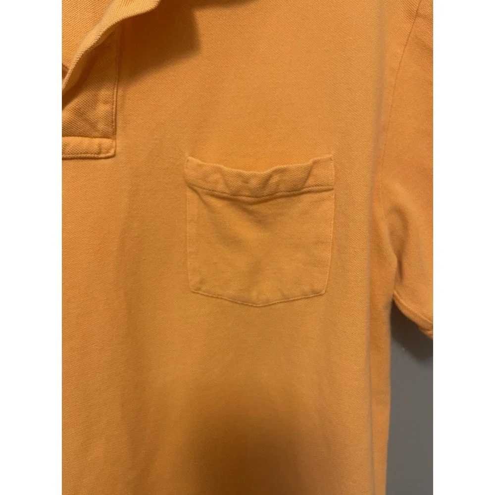 Ralph Lauren Polo shirt Orange Cotton  Short Sleeves Men Size Large Sporty